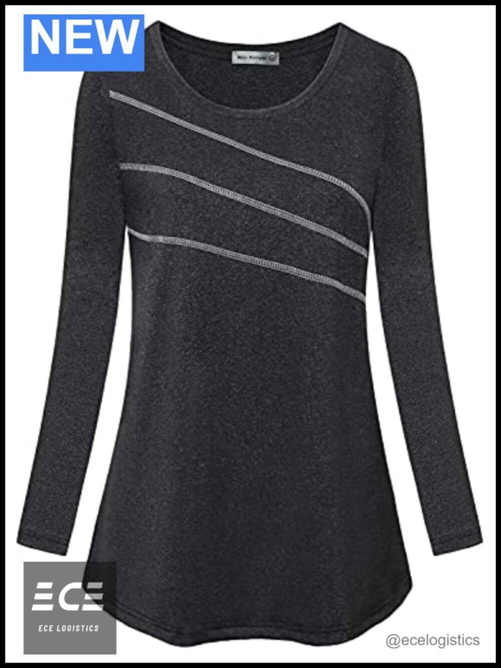 Women Moisture Wicking Workout Top Loose Fit Crew Neck Long Sleeve Gym Yoga